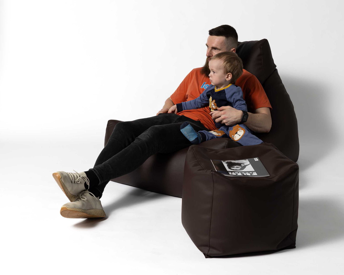 Bean Bag Chair Cube King Royal - from Faux Leather fabric