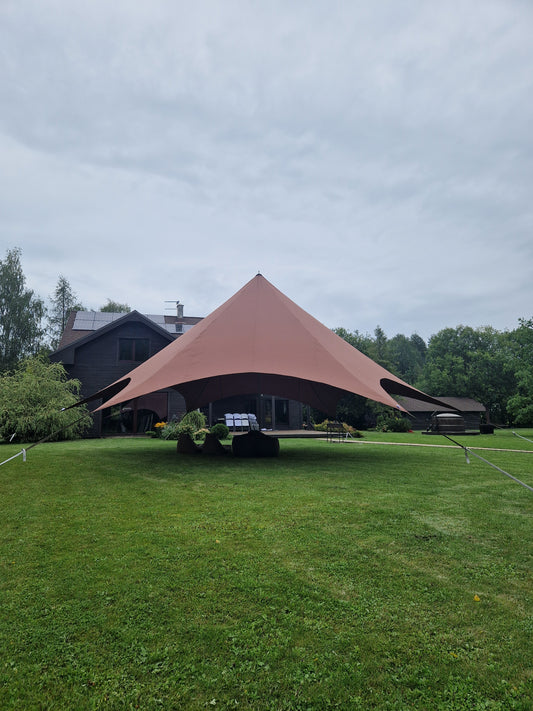 Zvaigznes telts 50 m² — brūna